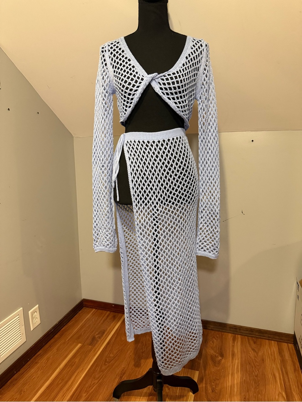 HYFVE Light Lavender Crochet Two-Piece coverup Set